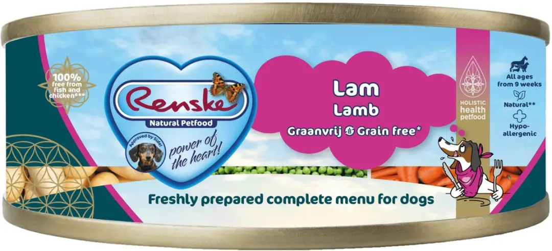 Renske Blik Vers Gestoomd Graanvrij Hondenvoer Lam 95g