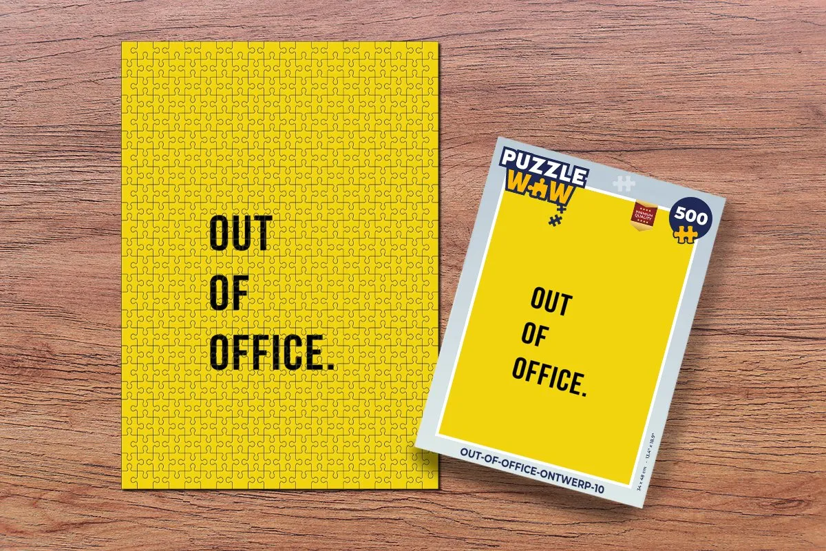 PuzzleWow Quotes Out of Office Legpuzzel 500 Stuks - Multicolor
