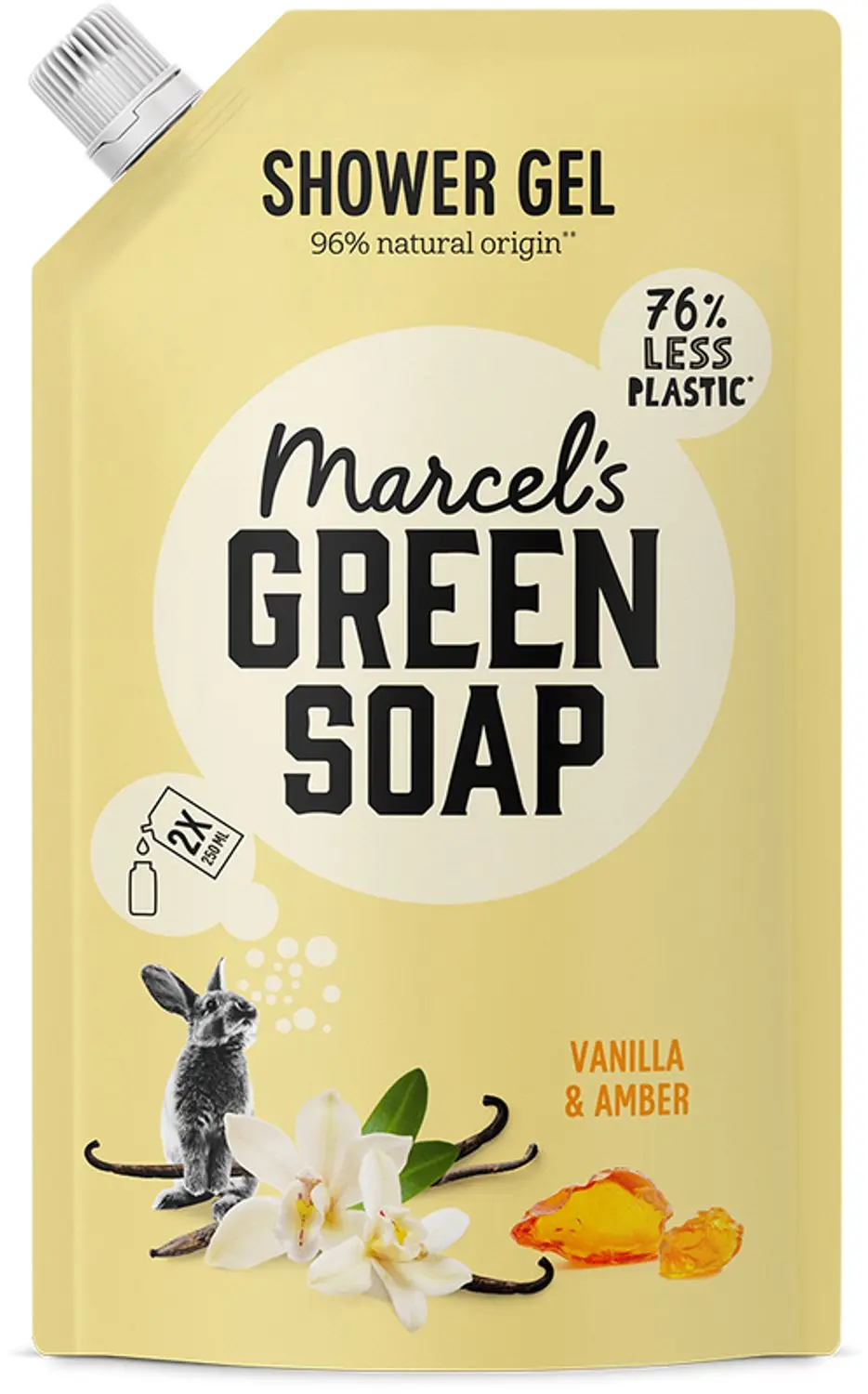 Marcel's Green Soap Douchegel Vanilla & Amber Navulling 500ml