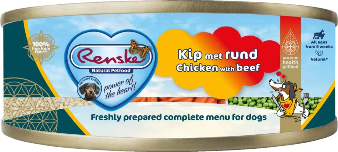 Renske Blik Vers Gestoomd Hondenvoer Oceaanvis 95g - afbeelding 2 van 3