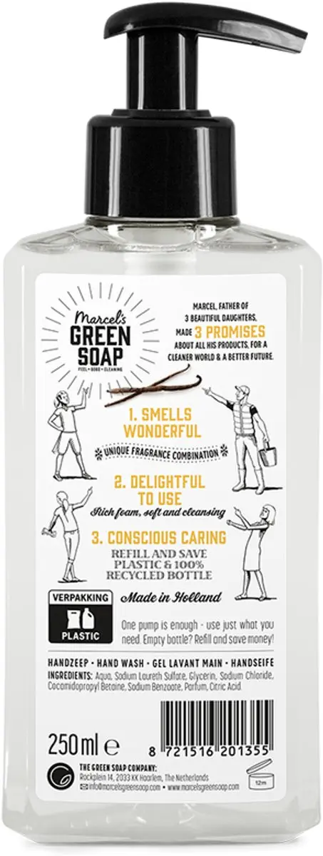 Marcel's Green Soap Handzeep Vanille & Amber 250ml