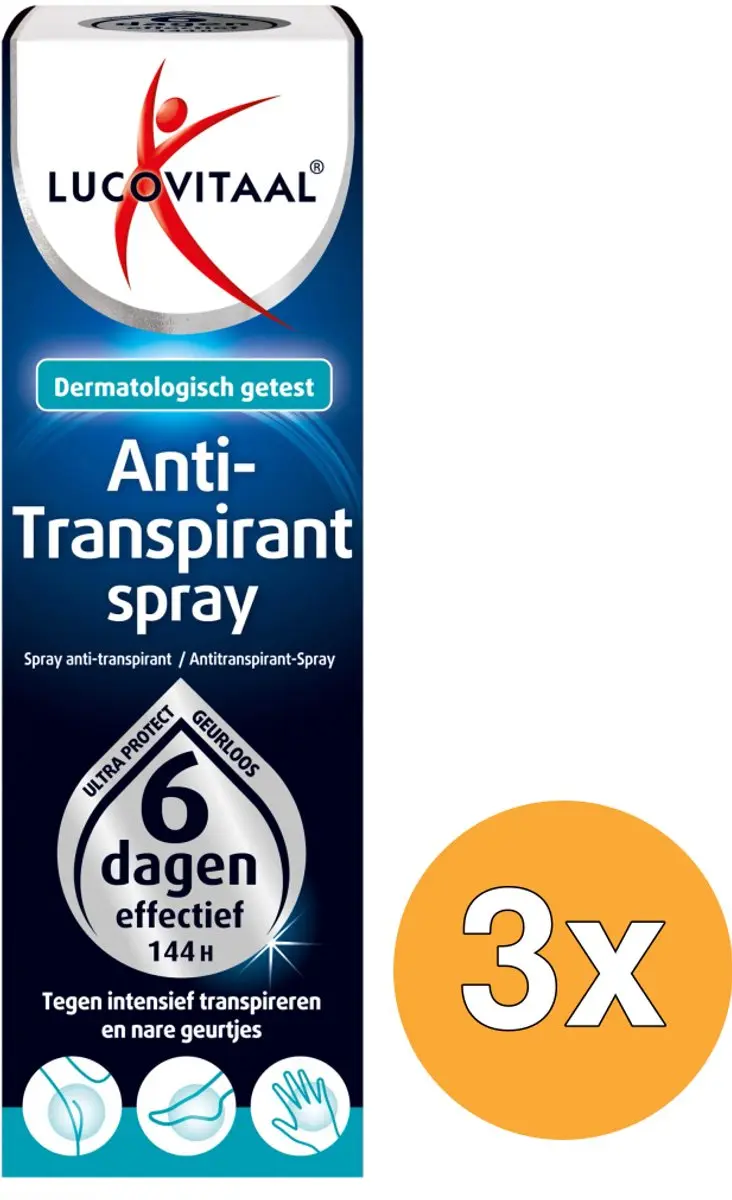 3x Lucovitaal Anti-Transpirant Spray (40 ml)