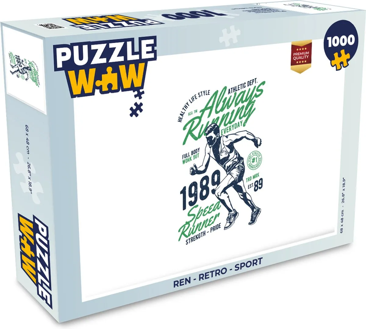 PuzzleWow Ren Retro Legpuzzel 1000 Stuks