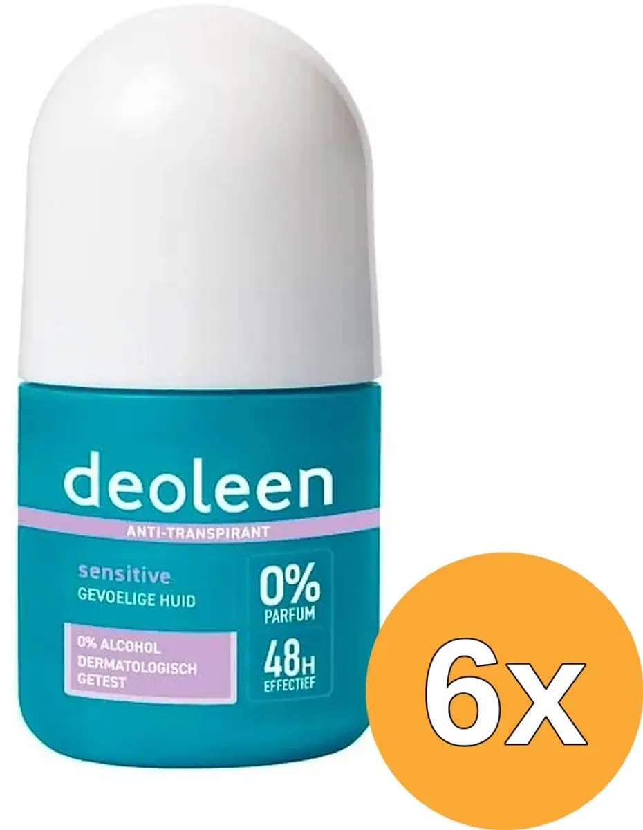 6x Deoleen Derma Intense 48H Roller (50 ml)