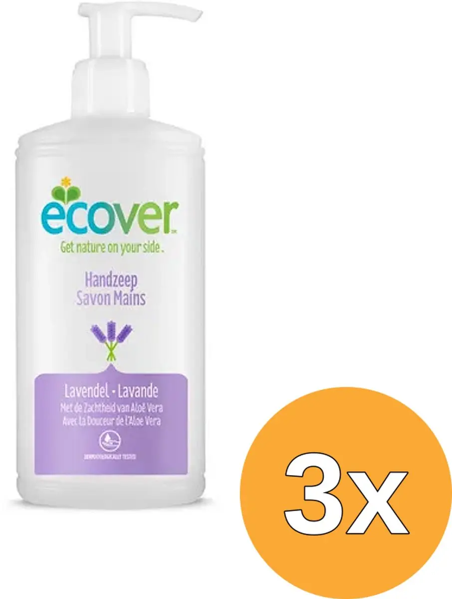 3x Ecover Handzeep Lavendel & Aloe Vera (250 ml)