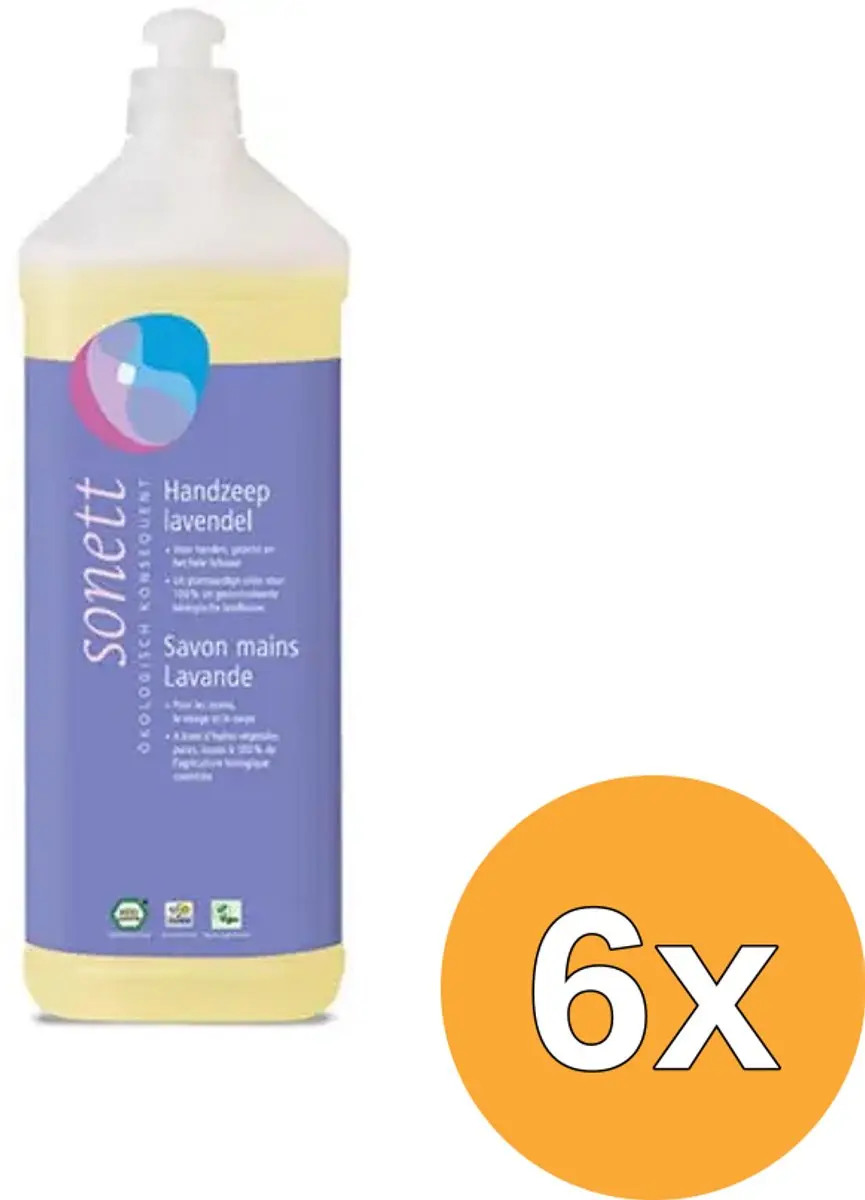6x Sonett Handzeep lavendel vloeibaar (1000 ml)