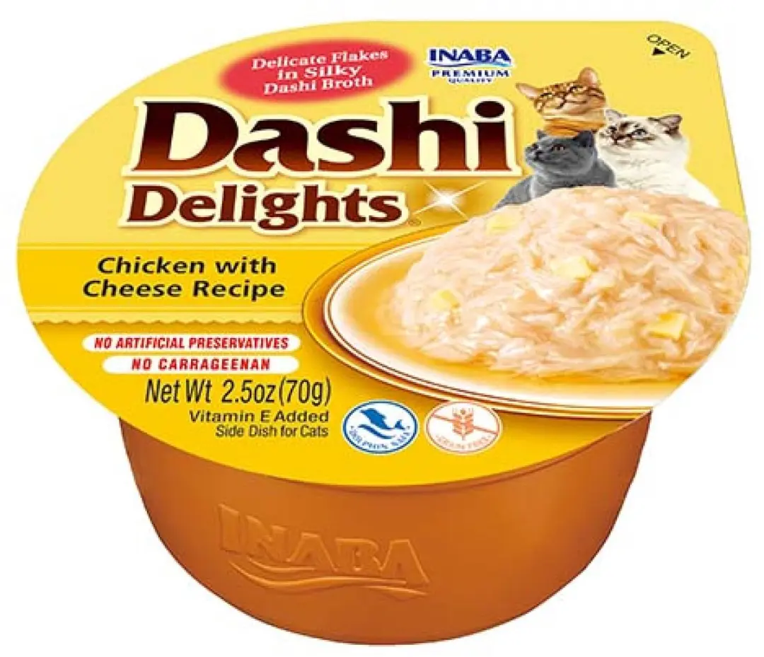 CIAO Inaba Dashi Delights Kip & Kaas Katten Snack 70g - afbeelding 4 van 4