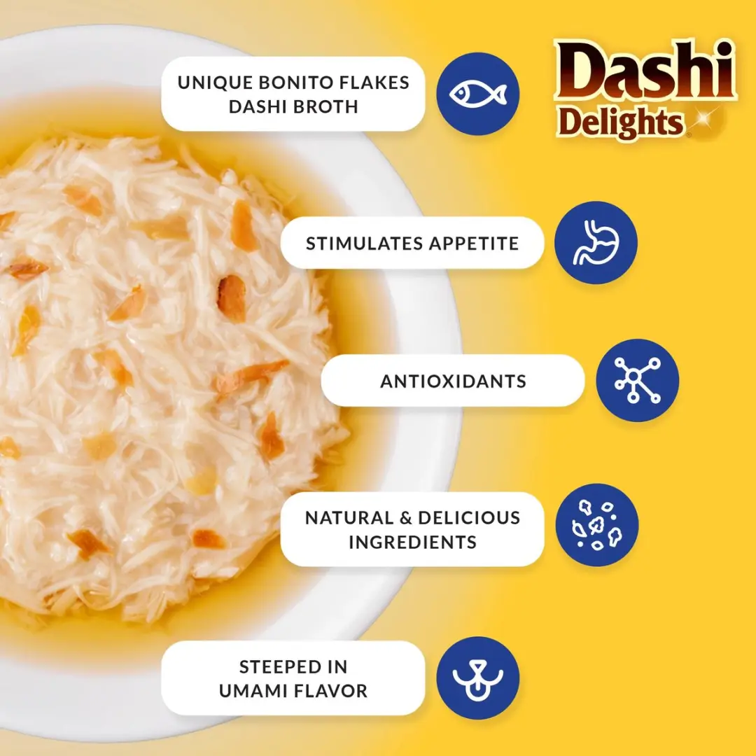 CIAO Inaba Dashi Delights Kip & Kaas Katten Snack 70g - afbeelding 2 van 4
