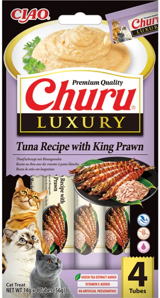 CIAO Churu Luxury Tuna & King Prawn Kattenhapjes