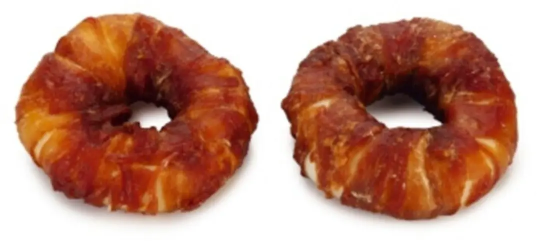 Beeztees Culinair Kauwring Donut met Eend - 2 Stuks