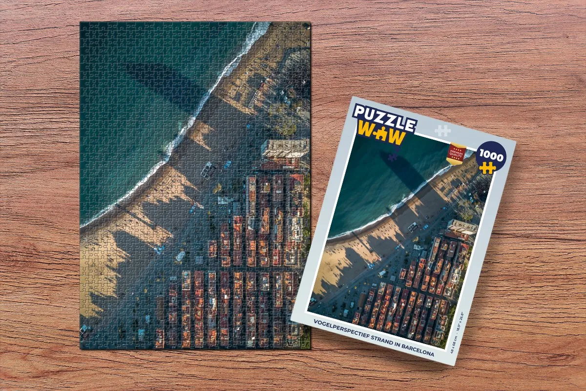 PuzzleWow Legpuzzel Barcelona 1000 Stuks - Multicolor