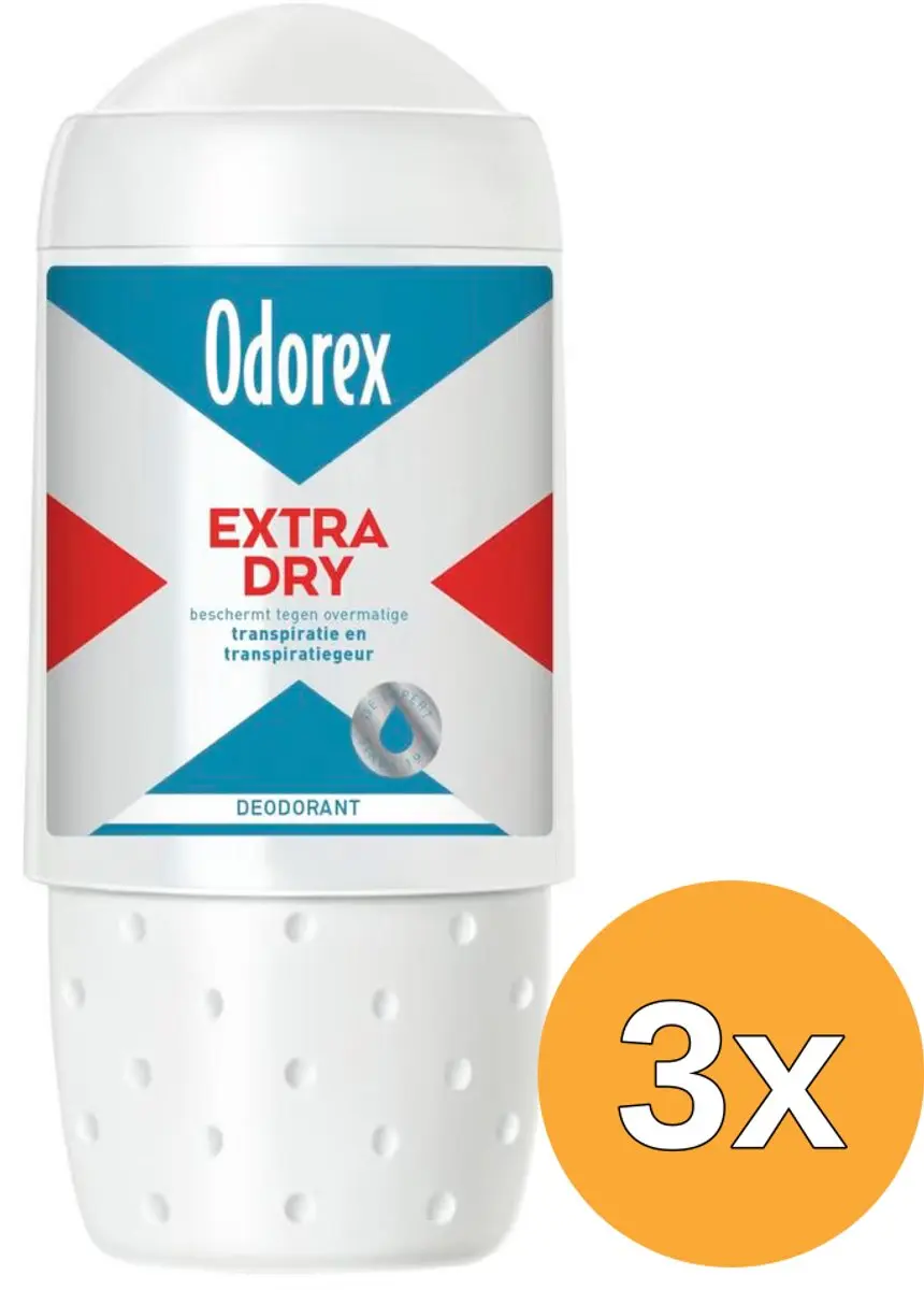 3x Odorex Extra Dry Deoroller (50 ml)