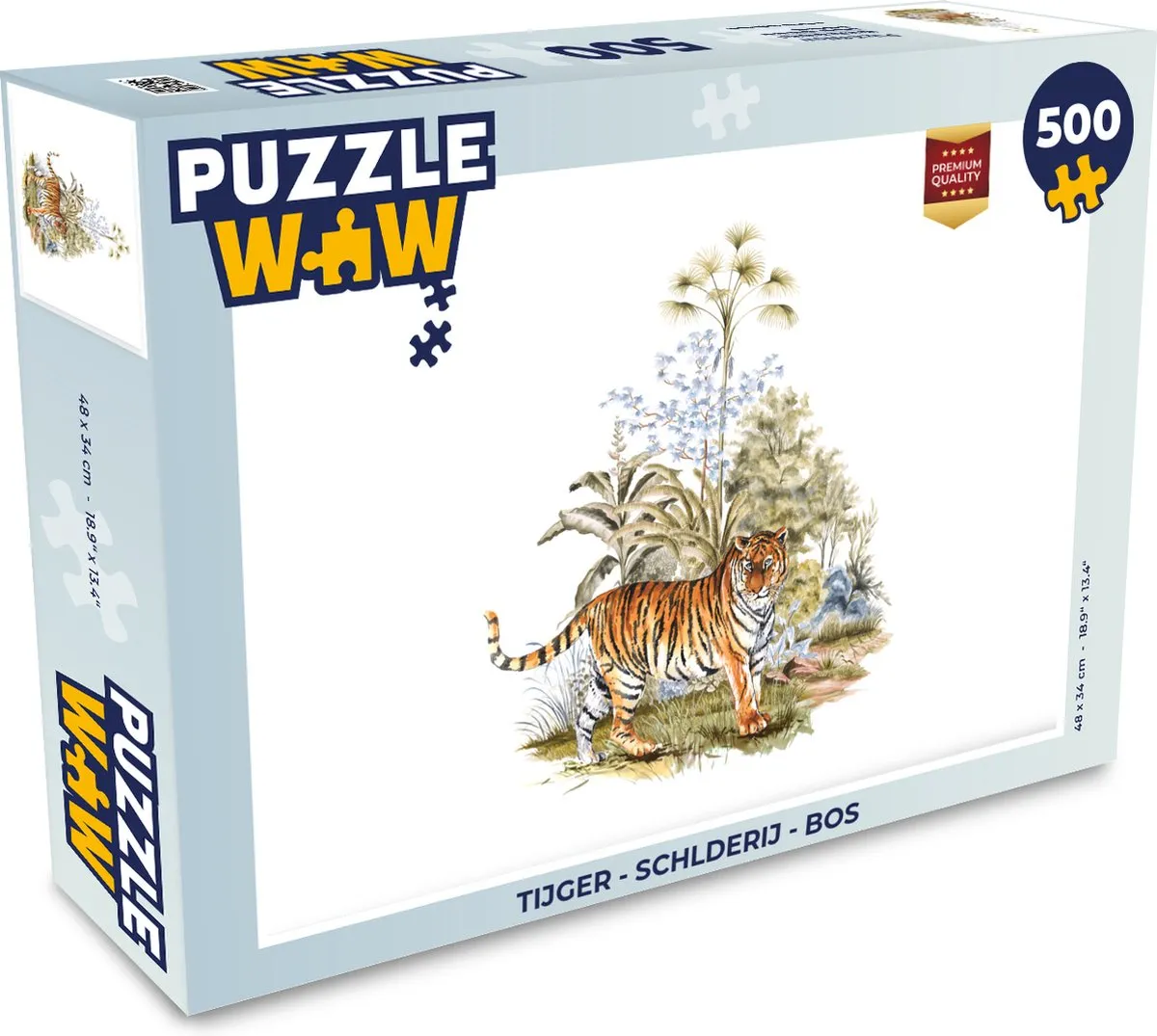 PuzzleWow Tijger Bos Legpuzzel 500 Stuks