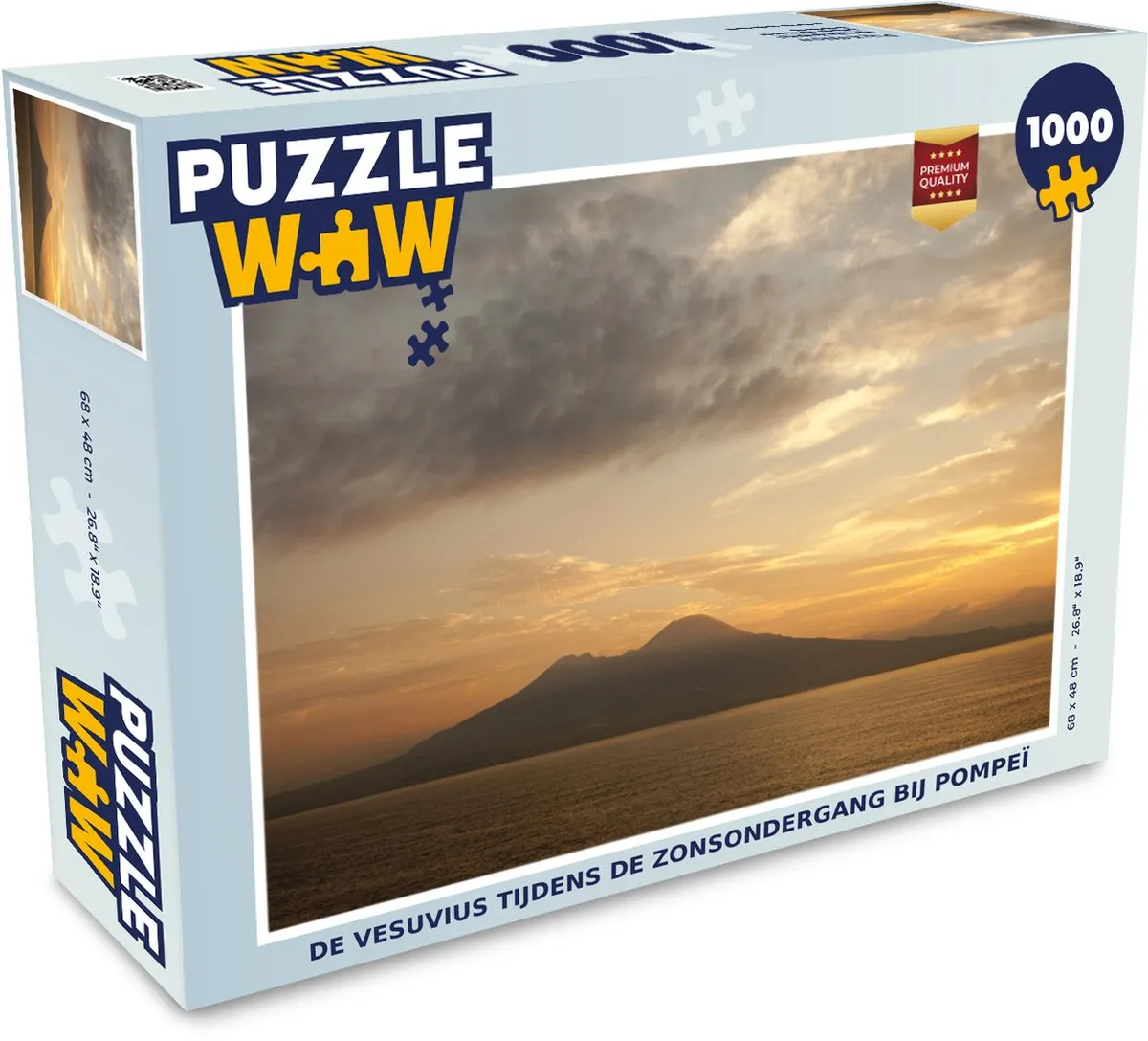 PuzzleWow Legpuzzel De Vesuvius bij Zonsondergang