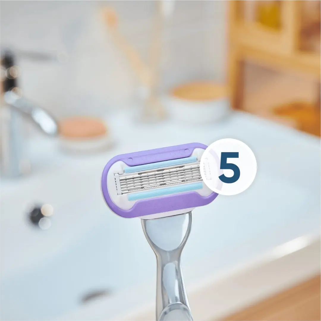 Gillette Venus Deluxe Smooth Platinum Scheermes - 5 Bladen - Paars