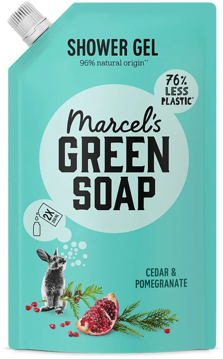 Marcel's Green Soap Cedar & Pomegranate Douchegel Navulling 500ml