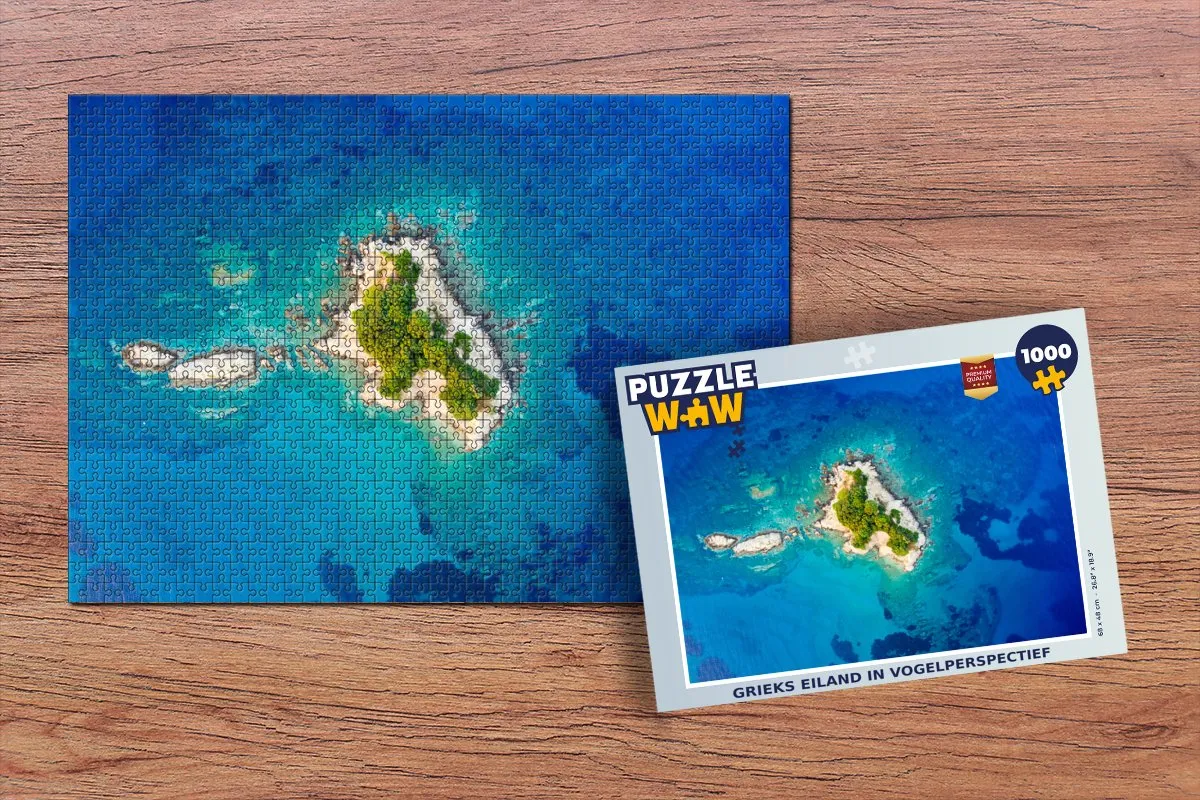 PuzzleWow Grieks eiland Legpuzzel 1000 Stuks - Multicolor
