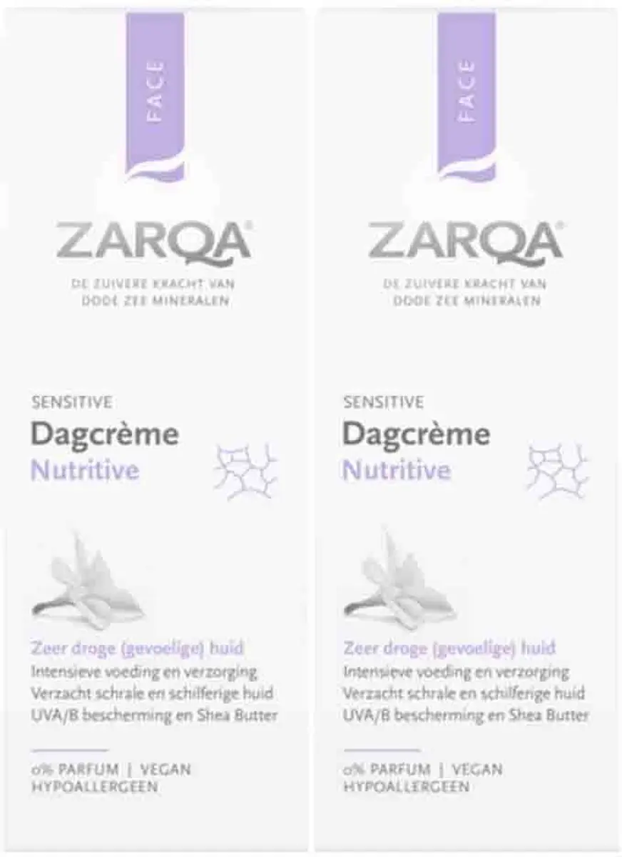 Zarqa Nutritive Dagcrème 2x50ml - afbeelding 4 van 5
