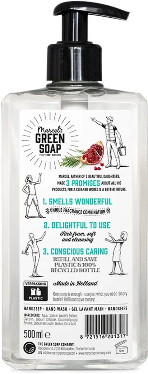 Marcel's Green Soap Handzeep Ceder & Granaatappel 500ml