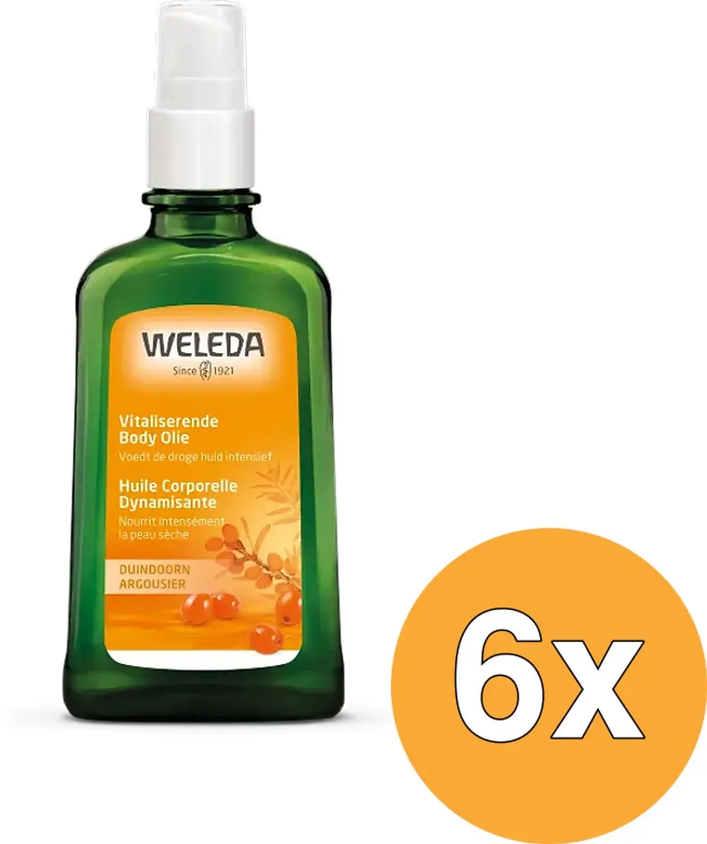 6x WELEDA Duindoorn vitaliserende body olie (100 ml)