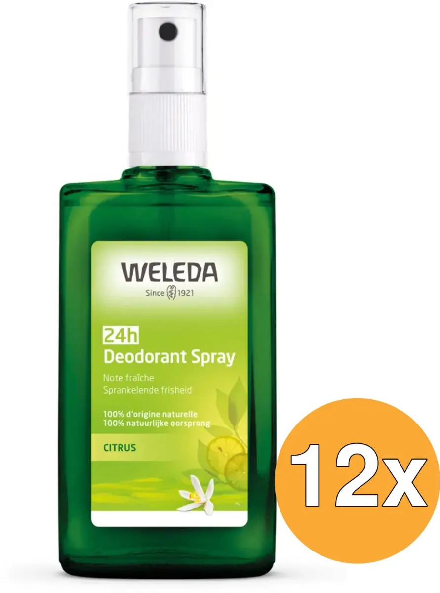 12x WELEDA Citrus deodorant spray (100 ml)