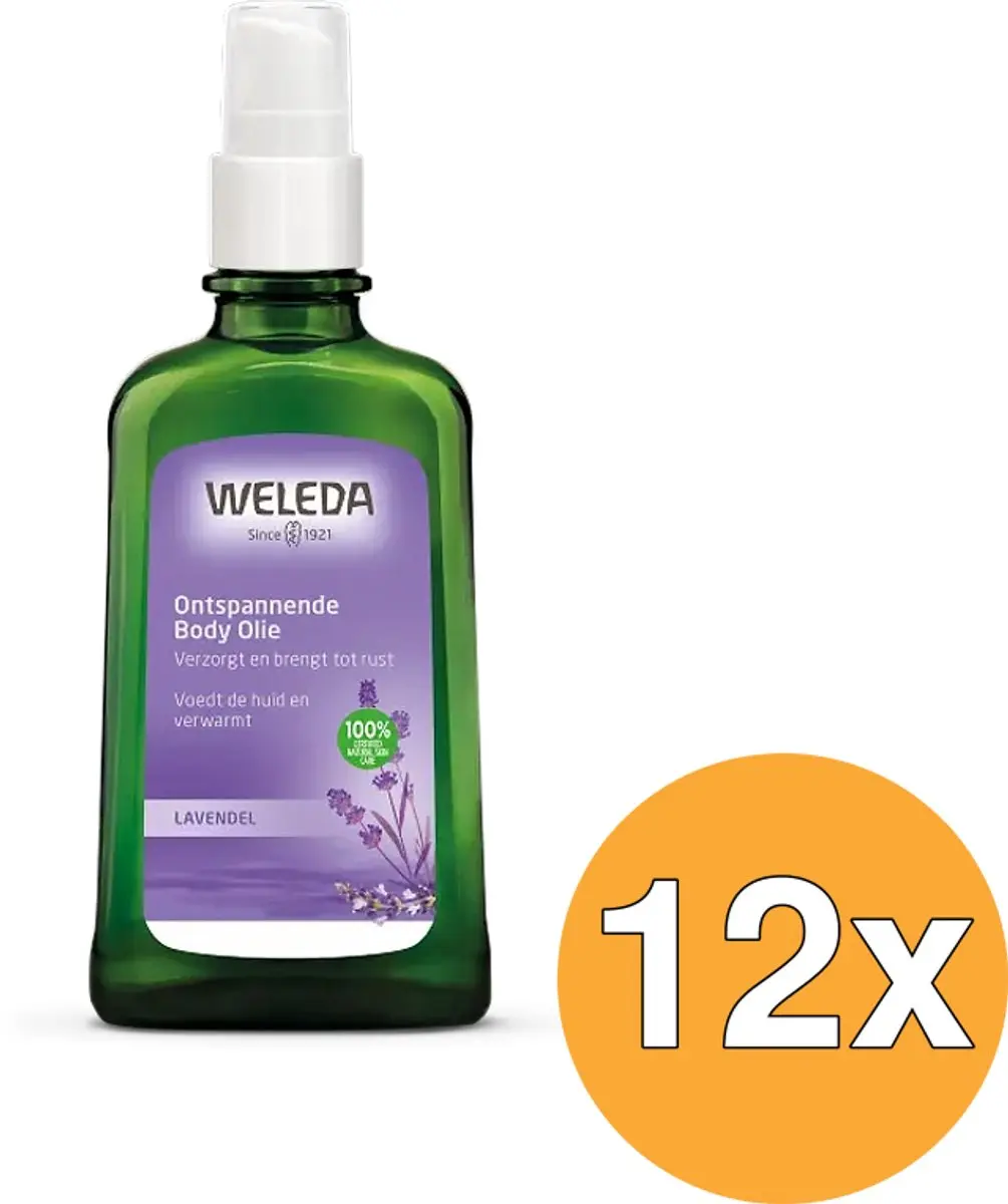 12x WELEDA Lavendel ontspannende body olie (100 ml)