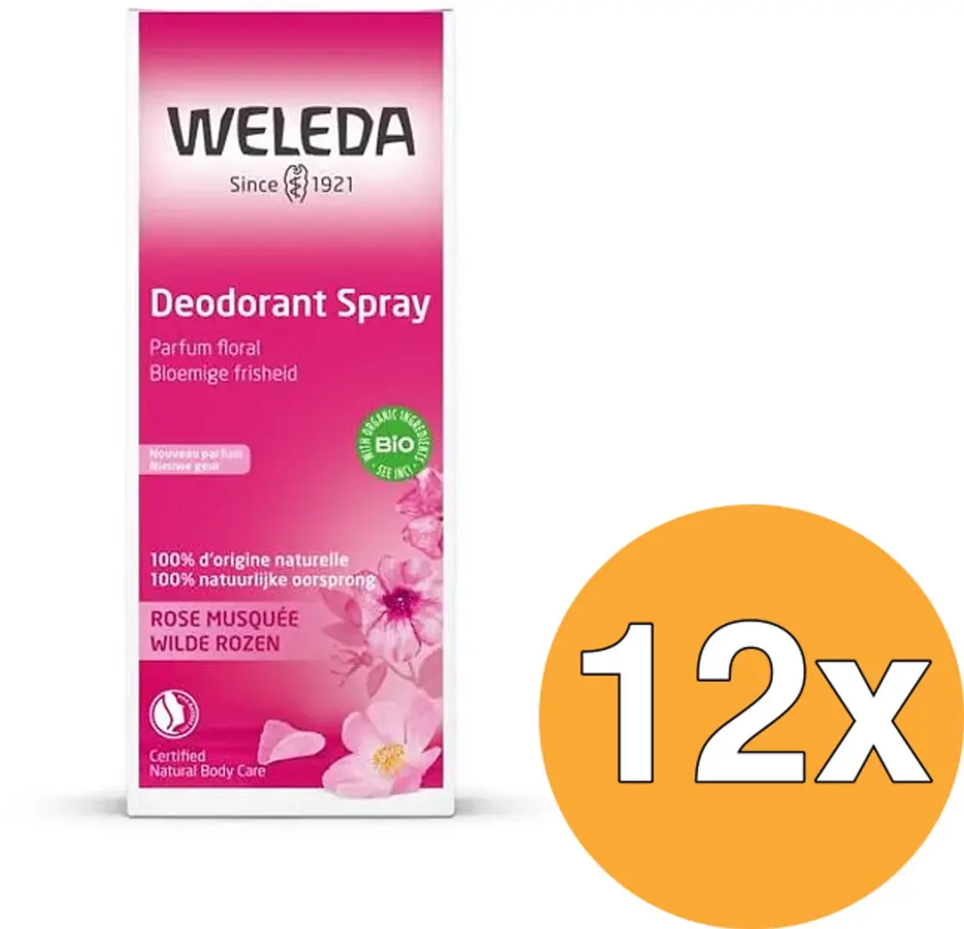 12x WELEDA Wilde rozen deodorant (100 ml)