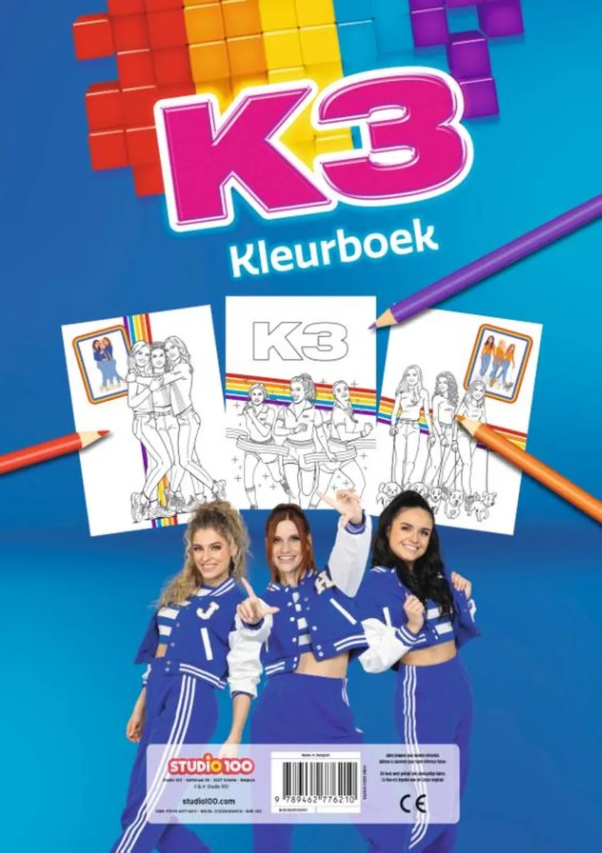 K3 Sport Kleurboek - 32 Pagina's - Blauw