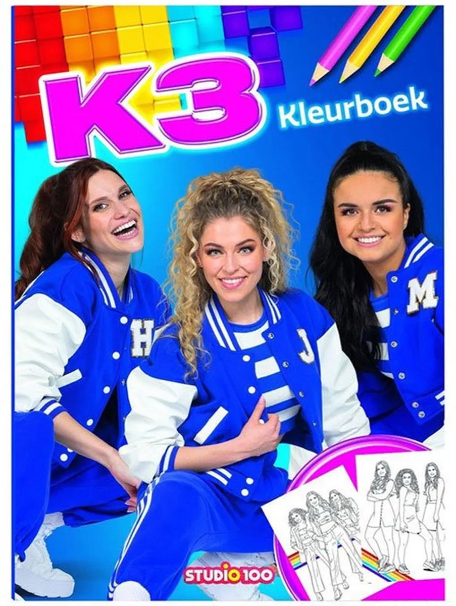 K3 Sport Kleurboek - 32 Pagina's - Blauw