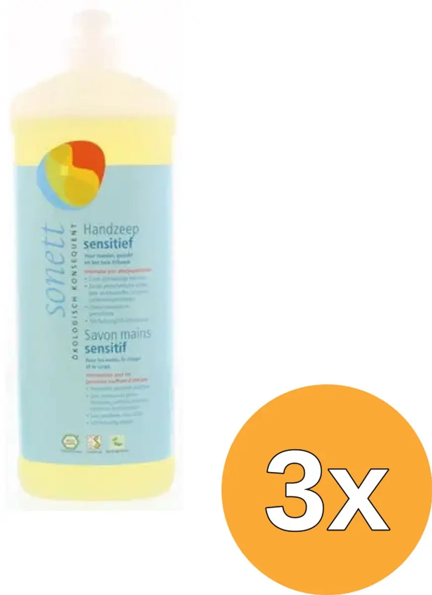 3x Sonett Handzeep sensitive (1000 ml)