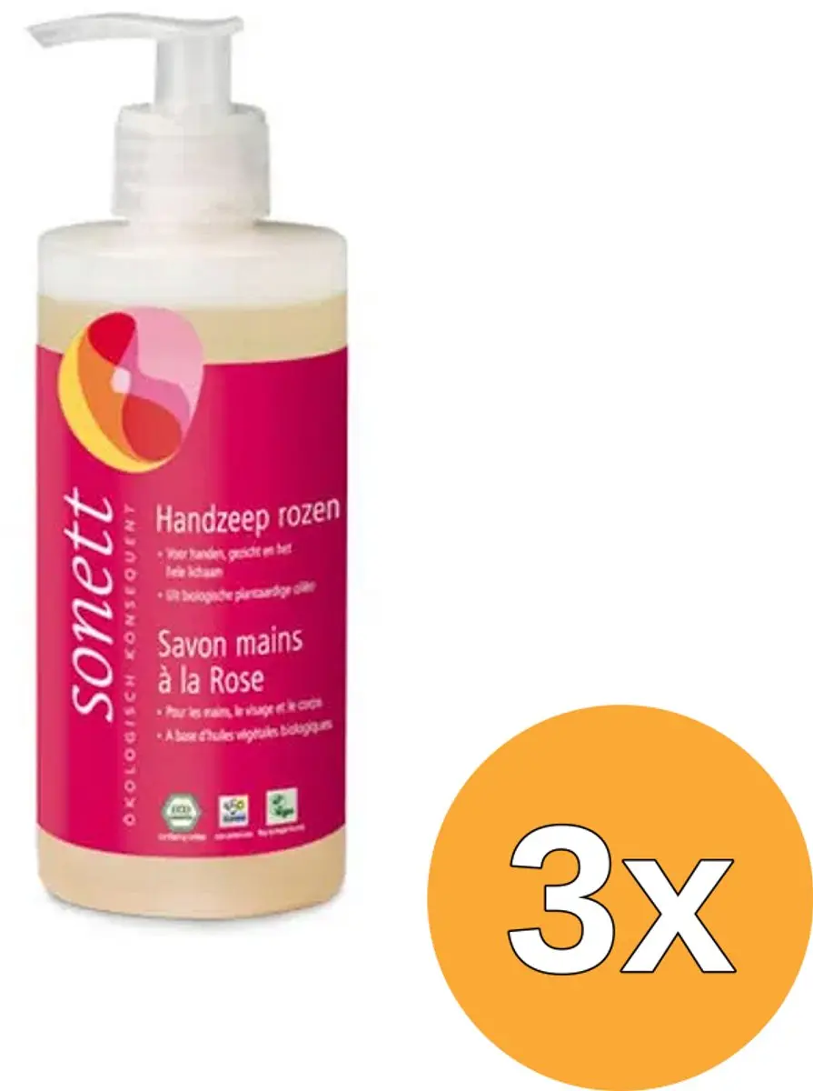 3x Sonett Handzeep rozen vloeibaar (300 ml)