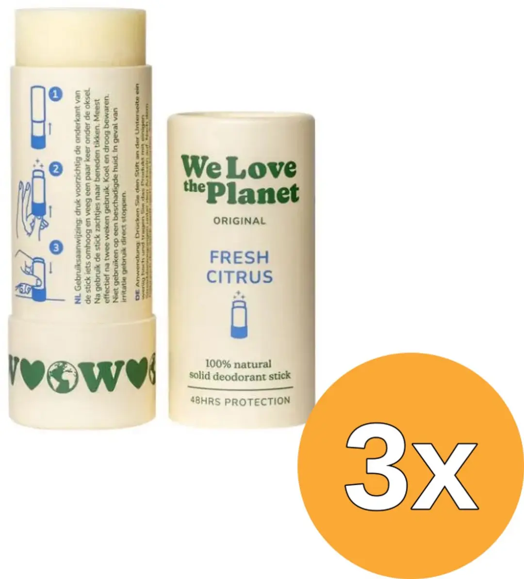 3x We Love The Planet Deodorant Stick