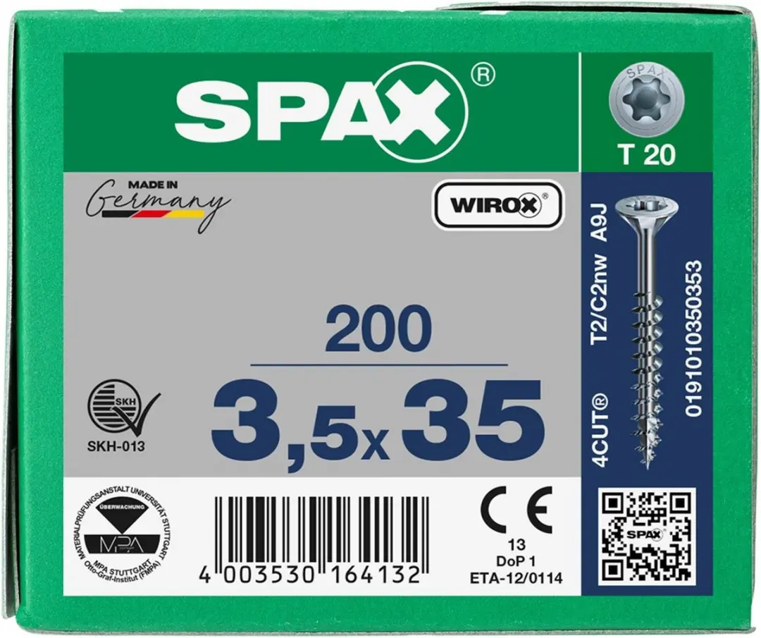 Spax Verzonken Schroeven 3.5x35mm T-profiel Gehard Staal - 200 Stuks - afbeelding 5 van 6