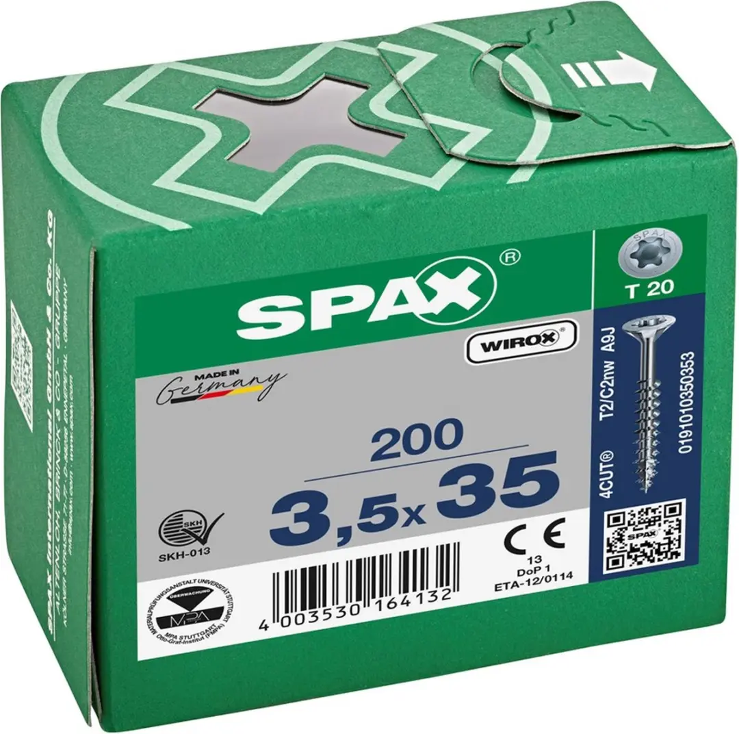 Spax Verzonken Schroeven 3.5x35mm T-profiel Gehard Staal - 200 Stuks - afbeelding 4 van 6