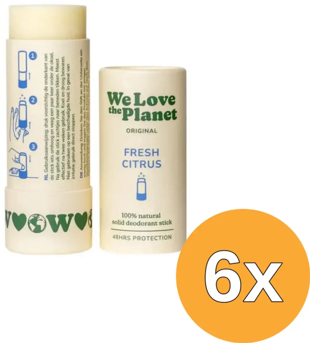 6x We Love The Planet Deodorant Stick