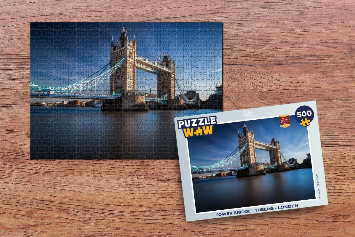 PuzzleWow Tower Bridge Legpuzzel 500 Stuks - Multicolor