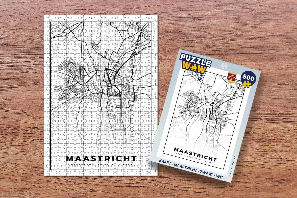 PuzzleWow Maastricht Legpuzzel 500 Stuks - Multicolor