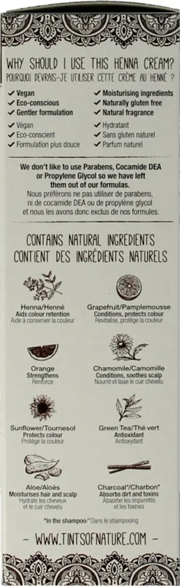 Tints Of Nature Henna Cream Diep Donker Bruin 70ml