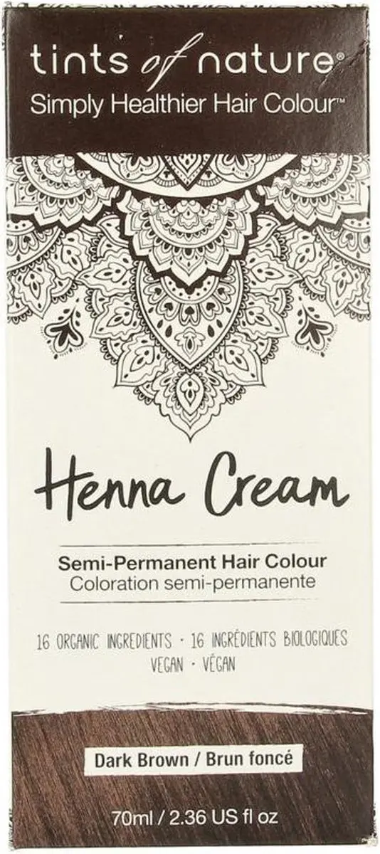 Tints Of Nature Henna Cream Diep Donker Bruin 70ml