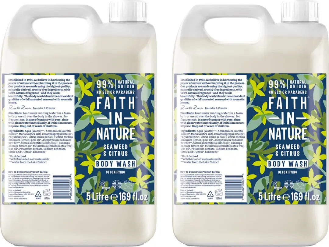 Faith in Nature Zeewier & Citrus Bad-en Douchegel 2x 5L