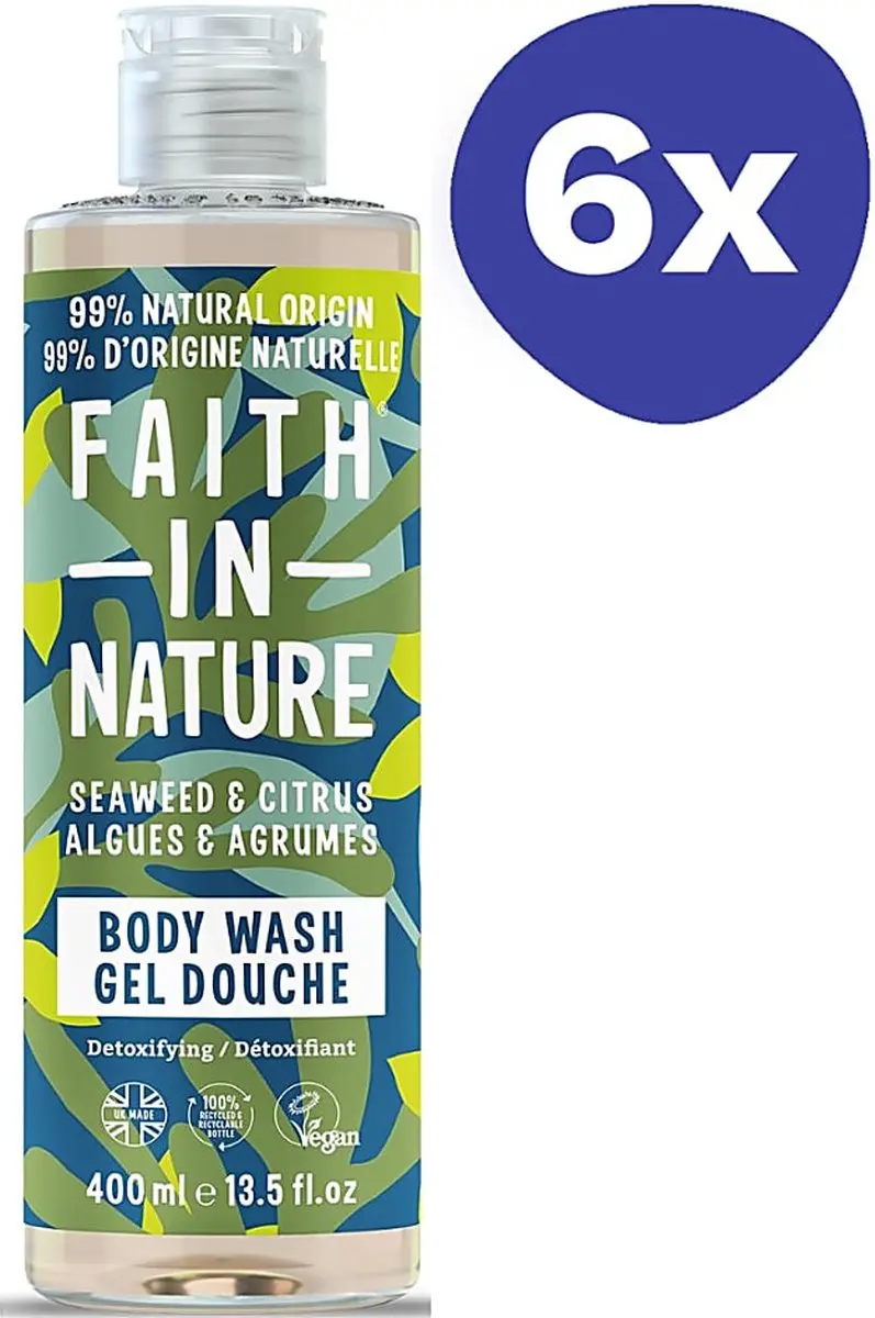 Faith in Nature Zeewier & Citrus Bad-en Douchegel (6x 400ml)