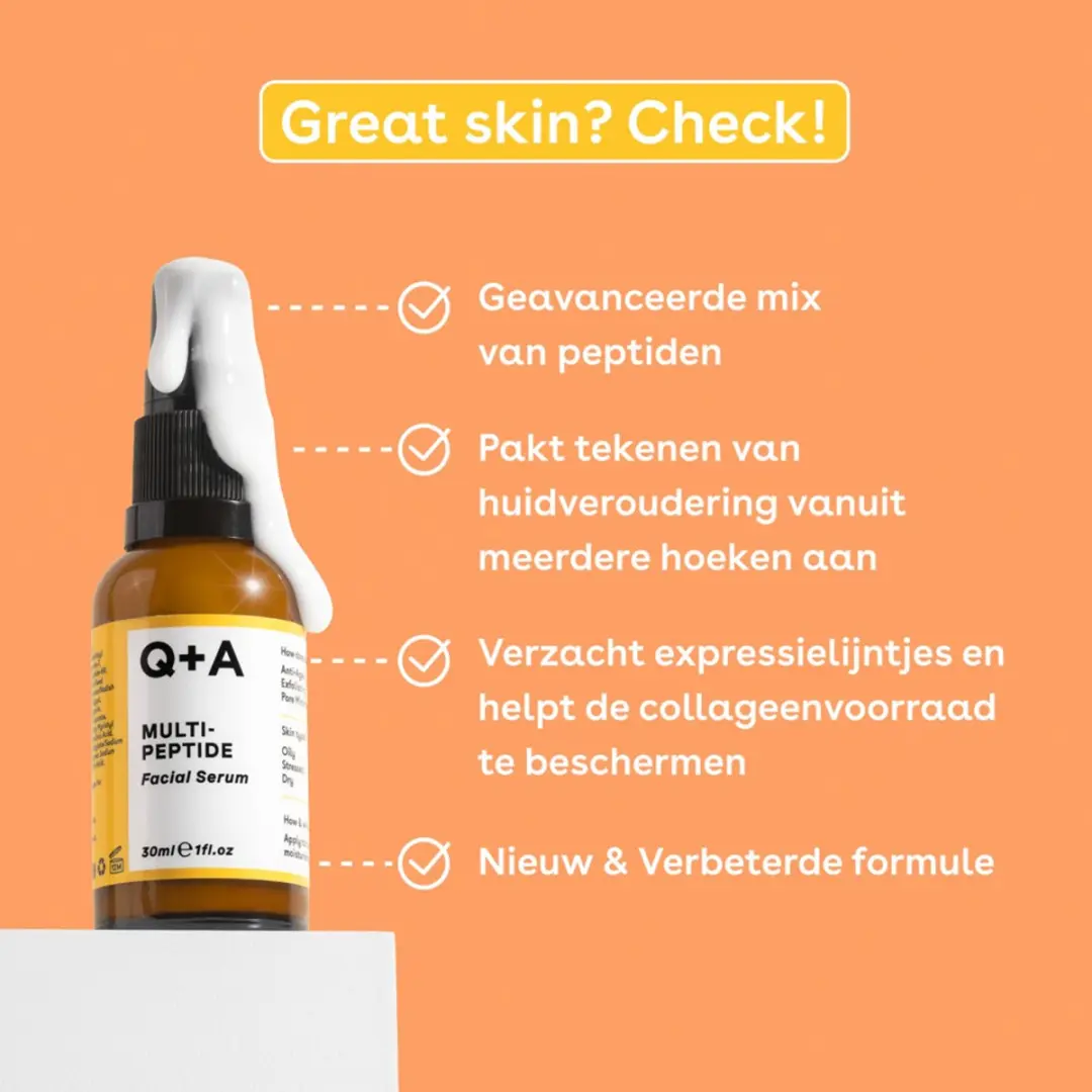 Q+A Multi Peptide Gezichtsserum 30ml - afbeelding 2 van 6