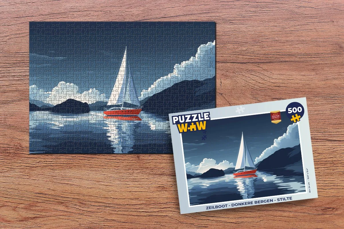 PuzzleWow Zeilboot Legpuzzel 500 Stuks - Wolken