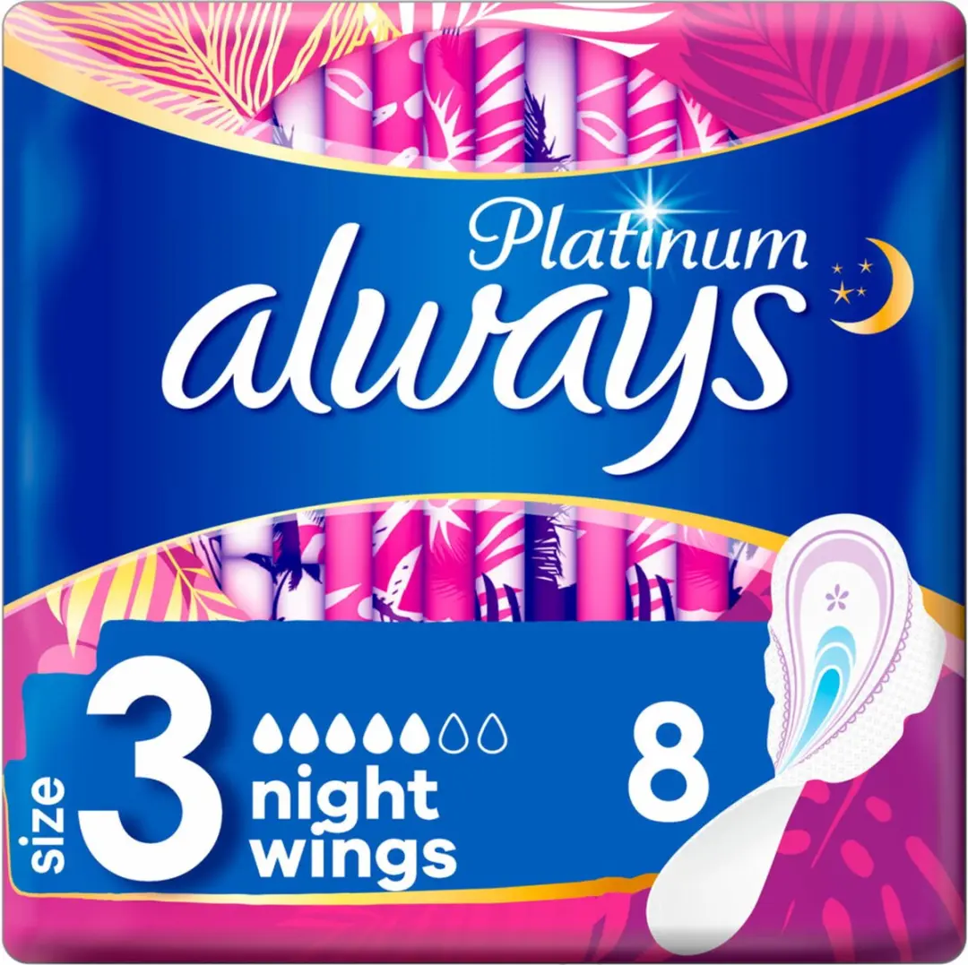 Always Platinum Night Maandverband - 64 Stuks - afbeelding 2 van 3