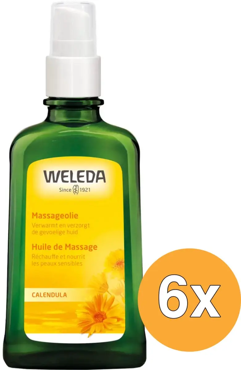 6x WELEDA Calendula massageolie (100 ml)