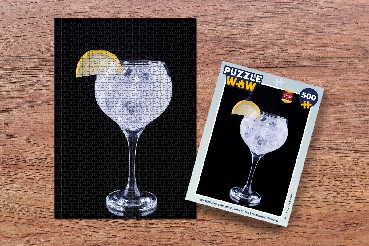 PuzzleWow Legpuzzel Gin Tonic Cocktail 500 Stuks - Multicolor