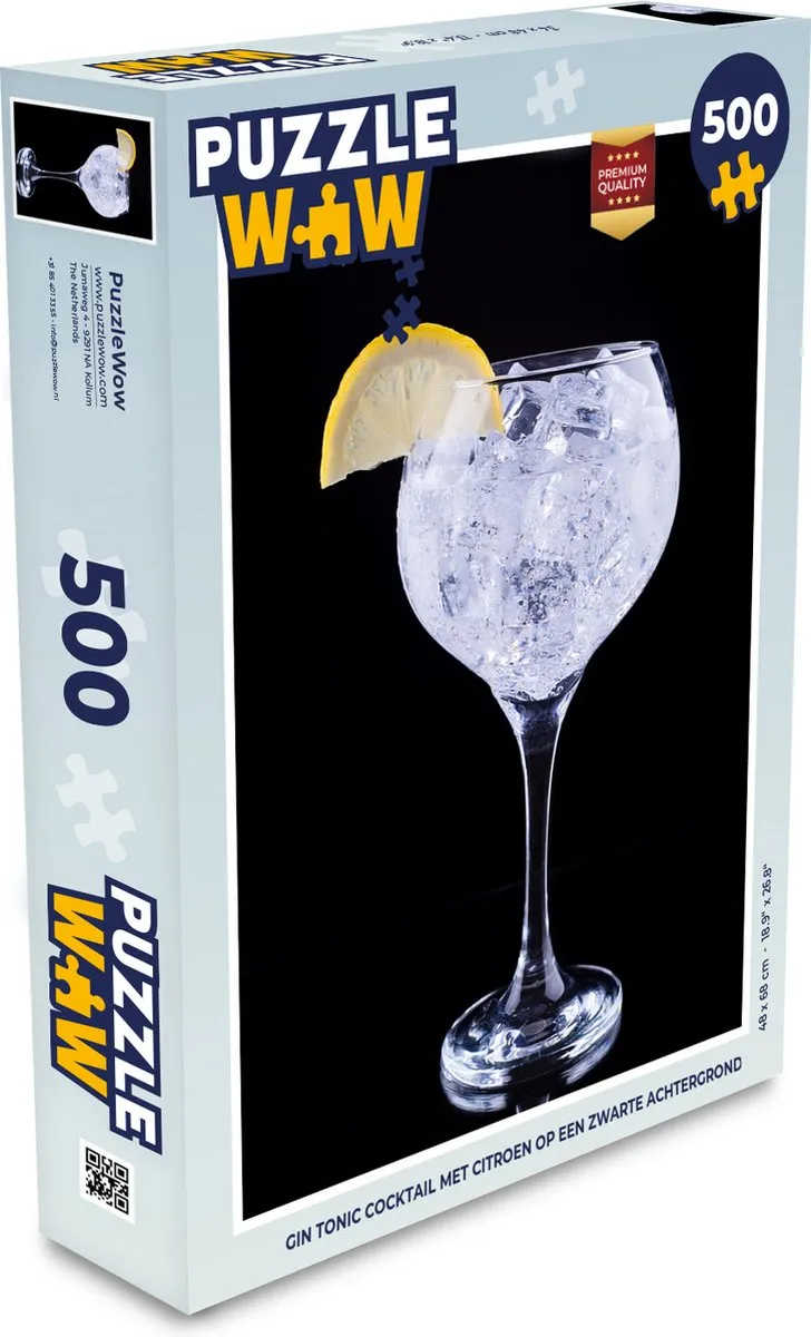PuzzleWow Legpuzzel Gin Tonic Cocktail 500 Stuks