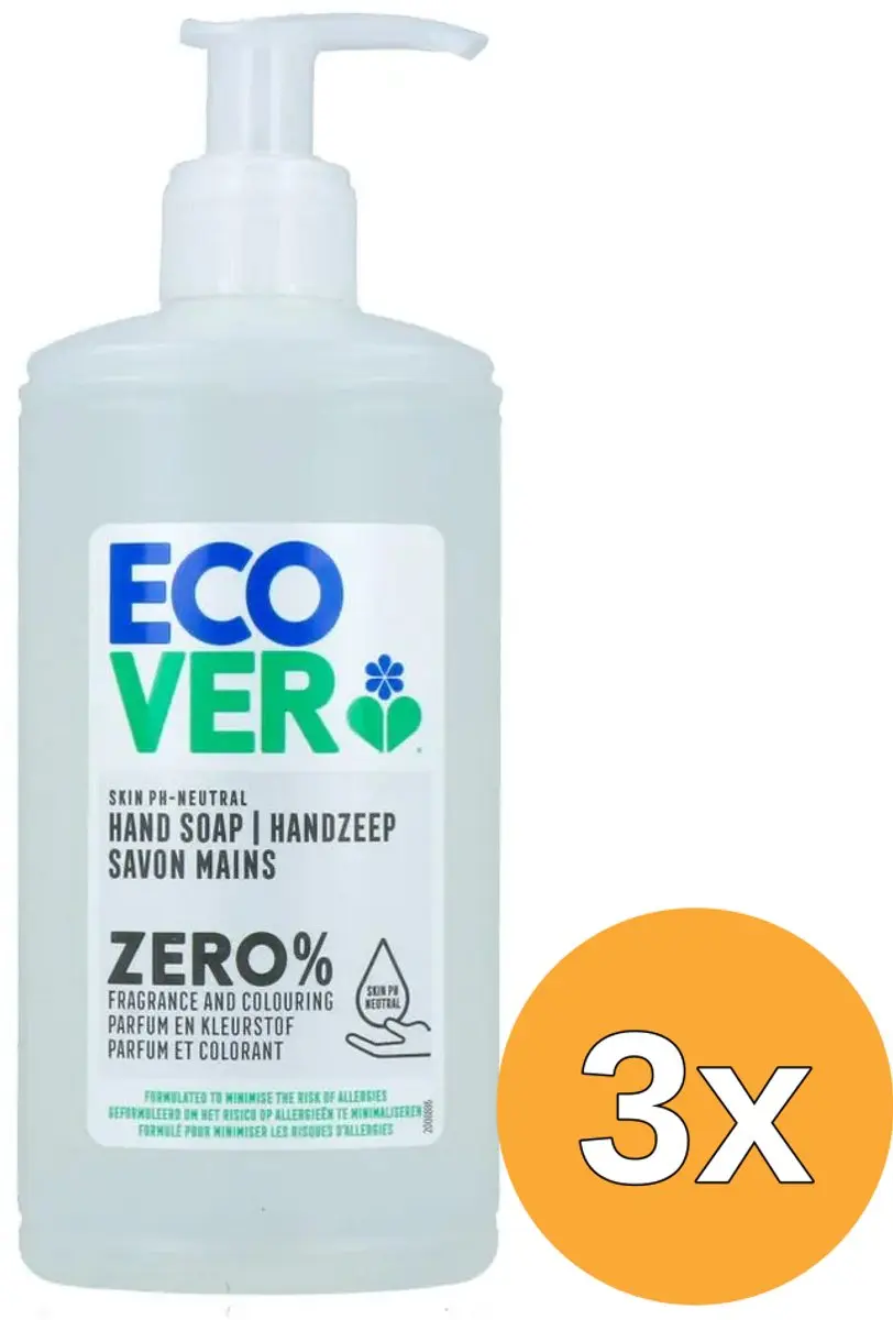 3x Ecover Handzeep Zero (250 ml)