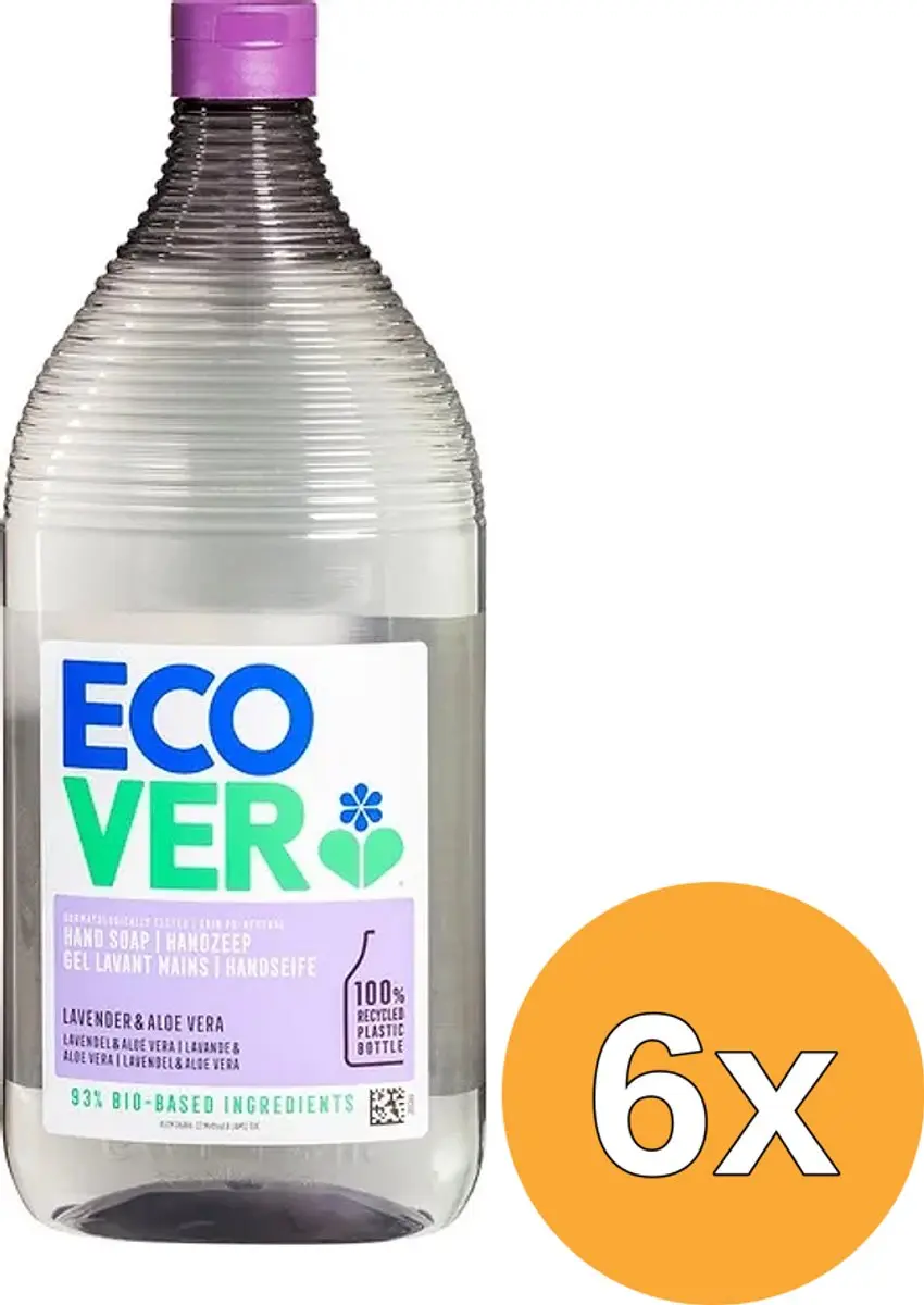 6x Ecover Handzeep Lavendel Aloe Vera (950 ml)