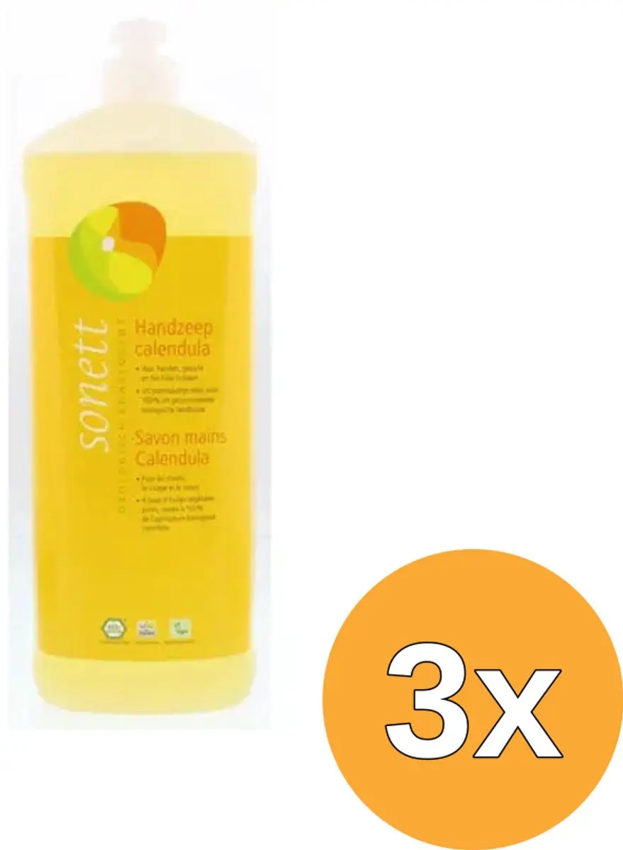 3x Sonett Handzeep calendula (1000 ml)